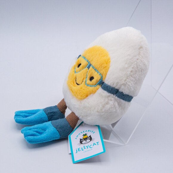 NEW - Jellycat AMUSEABLE SCUBA EGG ✨ Soft Plush Toy Mini Scuba Boiled Egg, NWT - Picture 2 of 5
